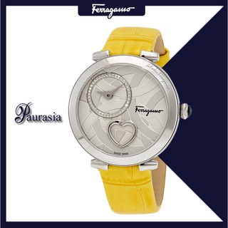 [ของแท้] Ferragamo นาฬิกาข้อมือ ผู้หญิง รุ่น FERRAGAMO FE201-0016 CUORE FERRAGAMO YELLOW STRAP paurasia ปอเรเซีย