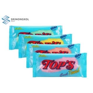 ผ้าเย็นขนหนูท็อปส์ TOP'S ขนาด 9 X 9 นิ้ว แพ็ค 30 ชิ้น