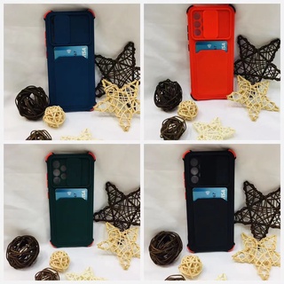 case SAMSUNG เคสสไลด์ ปิดกล้อง กันกระแทก มุม ใส่นามบัตรได้ A02  A03S A22 A22 (5G) A02S A50 A50S A30S A11 A12 A52 A72