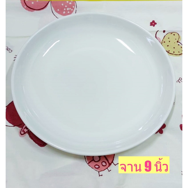 จานเซรามิค สีขาว เรียบ สวยหรู ทรงลึก มี 2 ขนาด 8 นิ้ว และ 9 นิ้ว