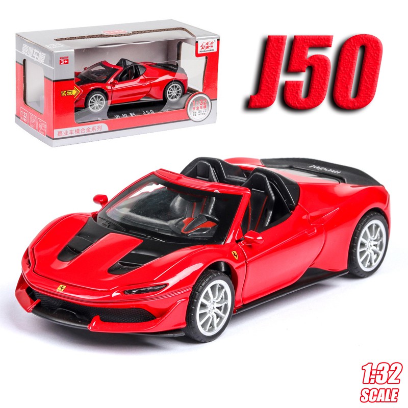 RUM1:32 Scale Ferrari J50 รถรุ่นLight & Sound EffectรถDiecastรุ่นของเล่นสําหรับชายของเล่นเด็กสําหรับ