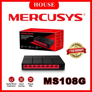 Mercusys MS108G Switch(สวิตซ์) Gigabit 8 port รุ่น รับประกัน 1 ปี