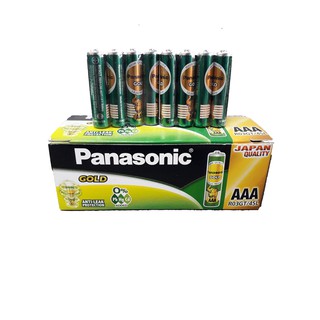 ถ่าน Panasonic Gold ขนาด AAA กล่อง 60 ก้อน เขียวทอง