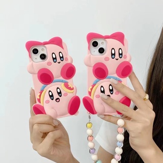 เคสโทรศัพท์มือถือ ซิลิโคน กันกระแทก ลายการ์ตูน Kirby สําหรับ Iphone 6P 7P 8Plus 11 12 13 XSMAX XR