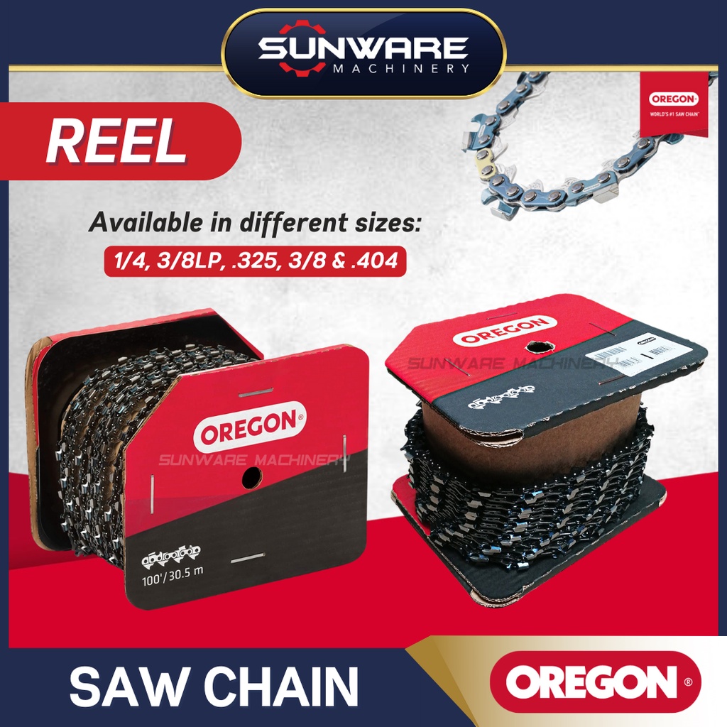 โซ่เลื่อยยนต์ Oregon / rantai chainsaw Oregon (1 รอก / 1 kotak) - MATA POTONG MATA BELAH
