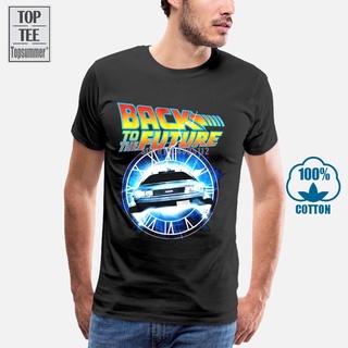 เสื้อยืดผ้าฝ้ายพิมพ์ลายขายดี เสื้อยืด พิมพ์ลายกราฟฟิค Back To The Future 3 มิติ สไตล์มินิมอล สําหรับคู่รัก เหมาะกับการขี