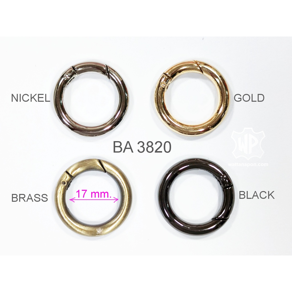 BA 3820 ตะขอกลม ห่วงสปริง 17มม. 1 ชิ้น Gate Spring O-Ring 17 mm. 1 piece