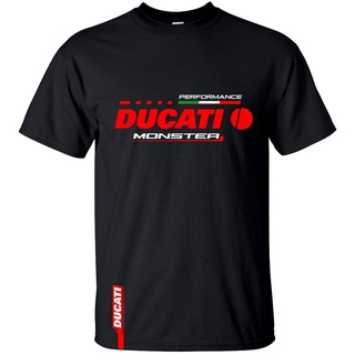 [S-5XL]เสื้อยืดแขนสั้นลําลอง คอกลม พิมพ์ลาย Ducati Monster ขนาดใหญ่ คุณภาพสูง สําหรับผู้ชาย