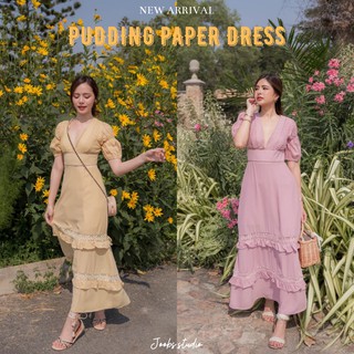 #JBS332 Pudding Paper Maxidress