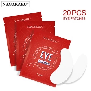 Nagaraku แผ่นเจลรองขนตา สำหรับต่อขนตาปลอม 20 คู่/แพ็ก