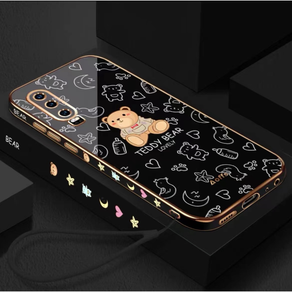 Samsung S20 FE A20s A30 A20 S21 5g A32 5g A42 5g M30s M21 M51 M32 4g M62 F62 ขอบตรง 90° Muppet Bear 