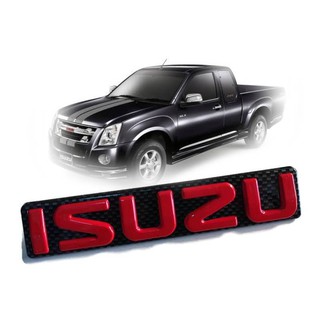 โลโก้หน้ากระจัง สีแดงเคฟร่า ISUZU ตราหน้ากระจัง DMAX LOGOสีแดง ปี2003-2011