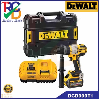 DEWALT สว่านกระแทกไร้สาย 20V. รุ่น DCD999T1 (brushless) (แบตฯ 6.0Ah x1)