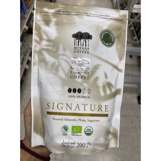 กาแฟคั่วบด ออร์แกนิค อาราบิก้าแท้ 100% ซิกเนเจอร์เบลนด์ ตรา มีวนา 250 g. 100% Organic Arabica Roasted And Ground Coffee Blend , Mivana Brand