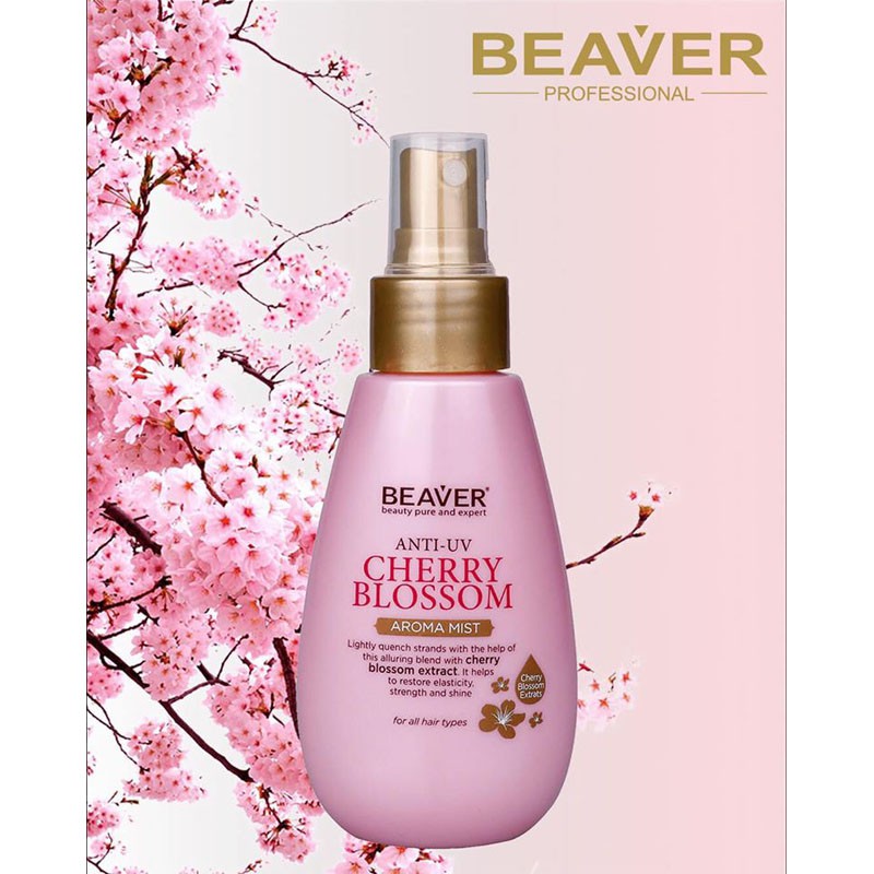 BEAVER CHERRY BLOSSOM REFRESHING SPRAY 100 ml. บีเวอร์ เชอรร์ บลอสซั่ม สเปรย์อาหารบำรุงผม ไม่ต้องล้างออก