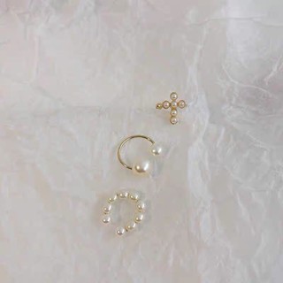 🌻พร้อส่ง🌻 earcuffเกาหลี เซตearcuff ที่หนีบหูมุก ที่หนีบหูเกาหลี