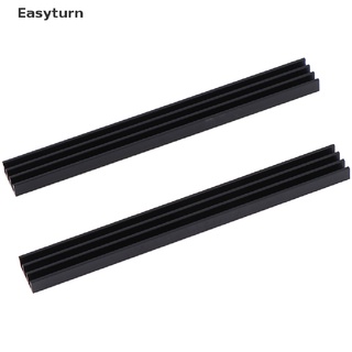 Easyturn ฮีตซิงก์หม้อน้ําอลูมิเนียม สีดํา 100 * 11 * 5 มม. 2 ชิ้น ET