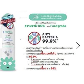 kumo​สเปรย์ฆ่าเชืีอโรคที่ผ่ารการทดสอบจากหาวิทยาลัยมหิดล