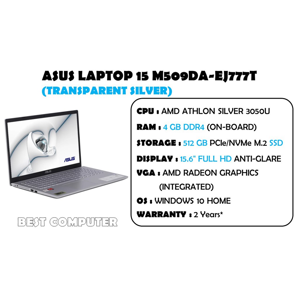NOTEBOOK ASUS M509DA-EJ777T