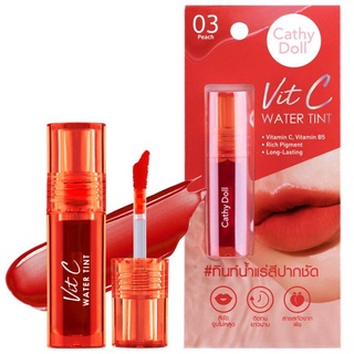 ทินท์น้ำแร่สีปากชัด Vit c WATER TINT Cathy Dollวิตซี วอเตอร์ ทินท์ สีสวยติดทนนาน