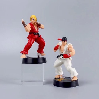 Kawaii ตุ๊กตาฟิกเกอร์ PVC อนิเมะ Ken Masters Hoshi Ryu ขนาด 10 ซม. ของเล่นสําหรับเด็กผู้ชาย ของขวัญวันเกิด