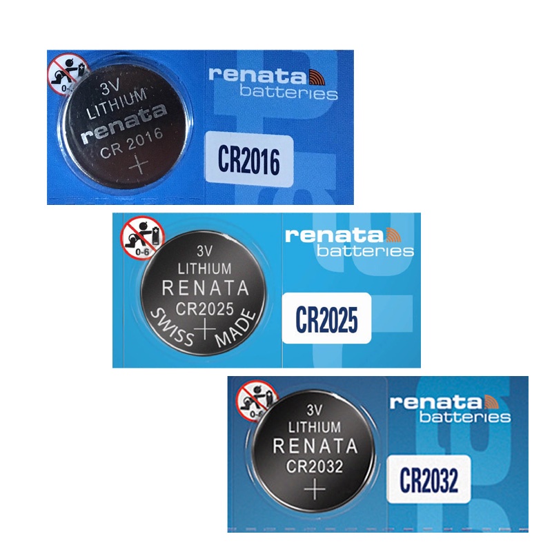 Renata CR2016 CR2025 CR2032 ถ่านรีโมท ถ่านไบออส 3.0V ของแท้ 100%