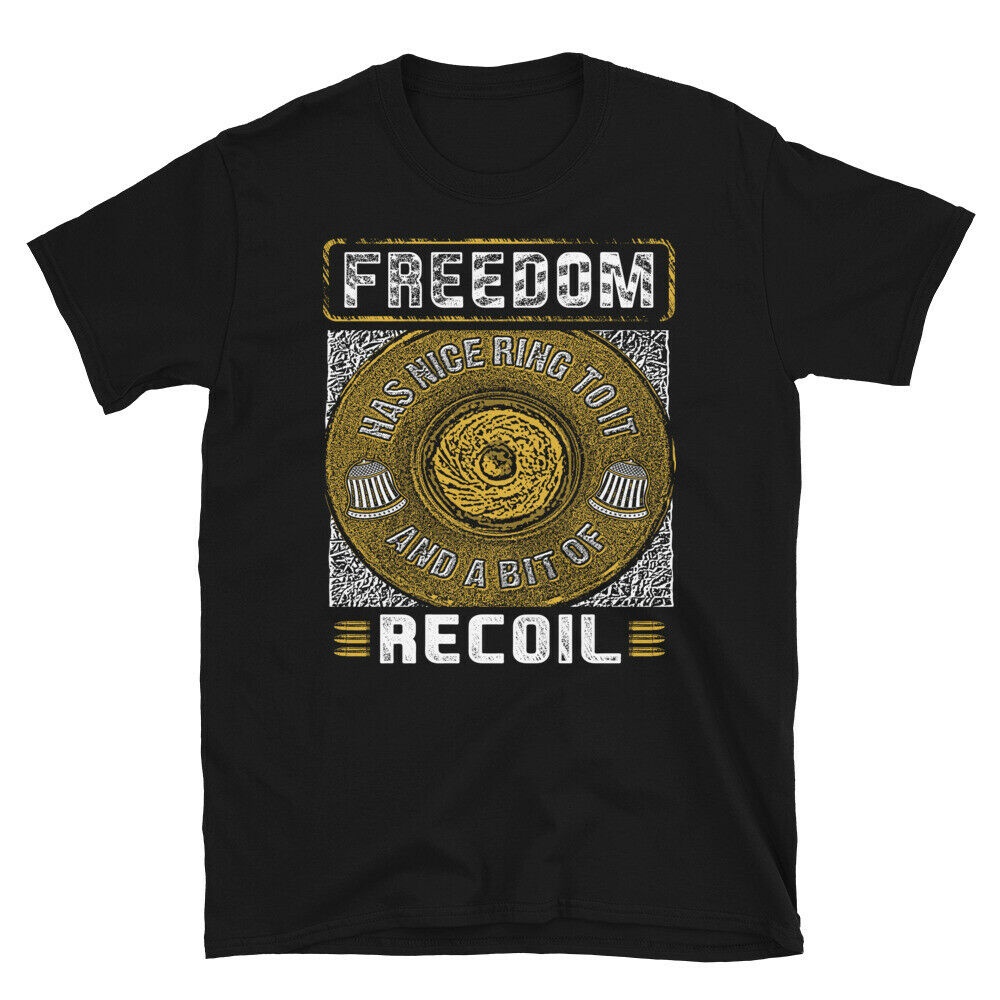 ใหม่ล่าสุด Gun Control Freedom Recoil 2Nd Amendment Freedom เสื้อยืด Creative Wear