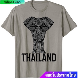 ช้างไทย มีคุณธรรมสูง เป็นมงคล ให้เกียรติ ศักดิ์สิทธิ์  Thailand Shirt Thailand Elephant Souvenir Tee คอกลม แฟชั่น  ผ้าฝ้