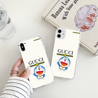 Doraemon Gucci เคสไอโฟน 11 12 13 14 promax case iPhone 7 8 Plus Se2020 เคสโทรศัพท์ 8พลัส เคส X Xr XsMax cartoon cover