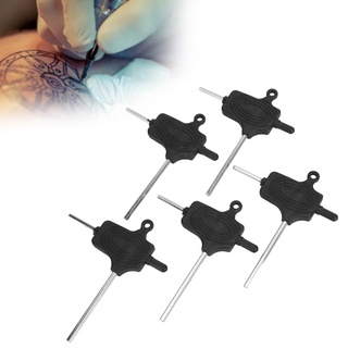 [ลดล้างสต๊อก]Master Sculptor 5pcs Tattoo Wrench Professional Portable Hex Key Machine Adjusting Tool Accessory Black