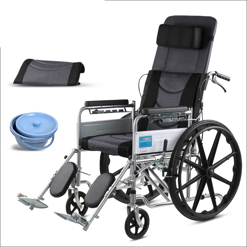 รถเข็นวีลแชร์ผู้สูงอายุ Hengbeishu wheelchair for the elderly folding portable small toilet multi-functional