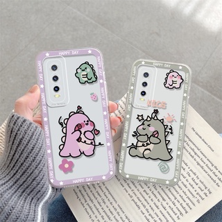 เคส Vivo V23 V23E V15 V17 V19 V20 V20 Pro V20SE V21 V11i เคสโทรศัพท์มือถือ ซิลิโคนใส ลายหัวใจ