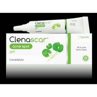 Clenascar Acne Spot Gel 7 G. (สีเขียว) เจลใสแต้มสิวอักเสบและอุดตัน EXP 10/2023