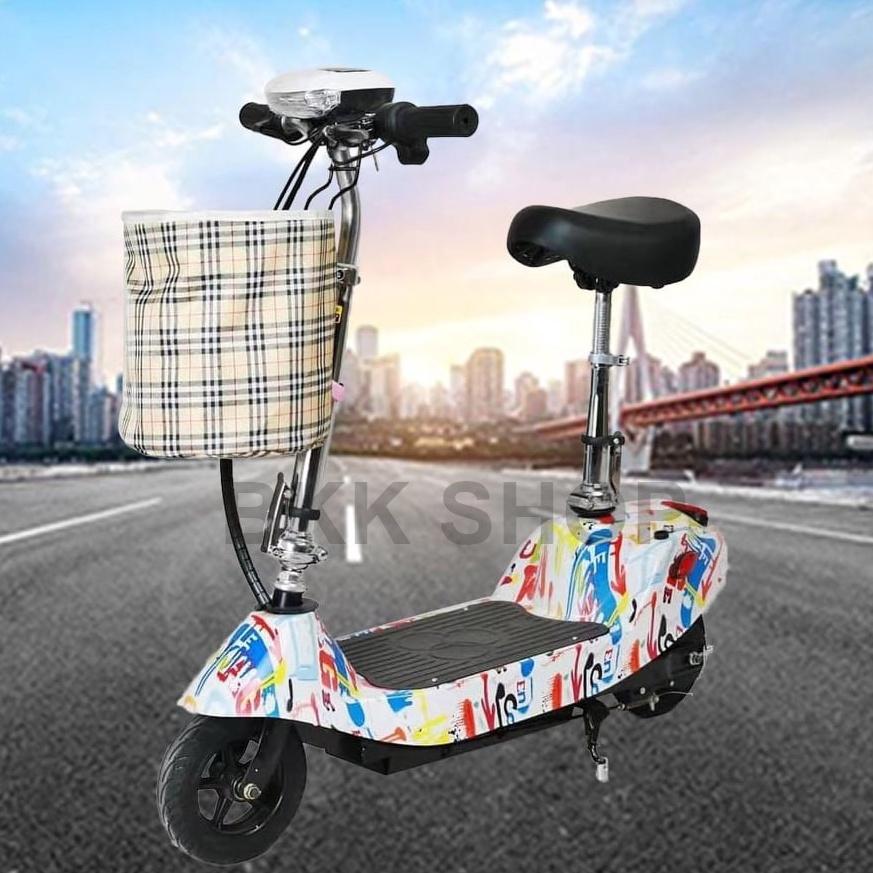 (ใหม่) สกู็ตเตอร์ไฟฟ้า Electric Scooter 24V ไฟหน้า LED E-Scooter ความจุของแบตเตอรี่ 24V20A-24/40A มอ