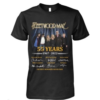 เสื้อยืดผ้าฝ้ายCOTTON เสื้อเชิ้ต ลายเซ็น Fleetwood Mac 55 ปีS-5XL