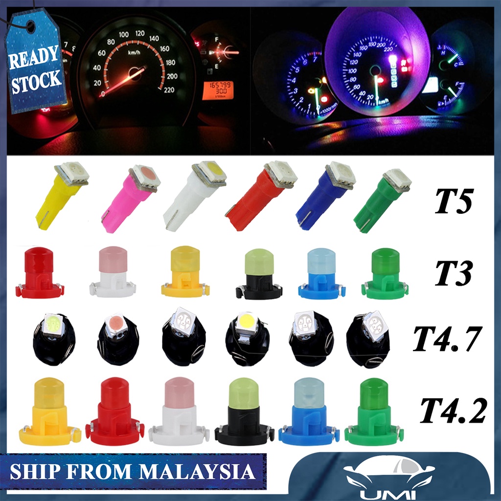 1 Pc T5 T3 T4.2 T4.7 5050 หลอดไฟแดชบอร์ด 1SMD เครื่องมือหลอดไฟ Aircon ไฟ LED เครื่องปรับอากาศไฟ Lamp