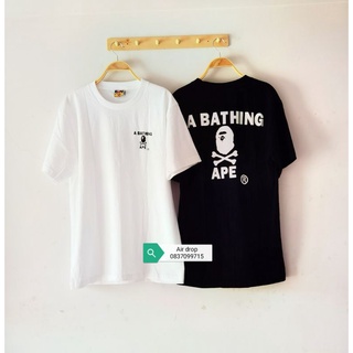 📌📌📌เสื้อยืดลาย⚡ APE A BATHING⚡ (air drop)ใส่ได้ทั้งผู้ชายผู้หญิง ⭐มีสีขาวสีดำ🤘มีไซส์ s m l XL