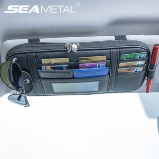 PU หนังรถม่านบังแดดกระเป๋าภายใน Auto Sun Visor ออแกไนเซอร์ Pocket Universal Card แว่นตากันแดดโทรศัพท์อุปกรณ์เสริม