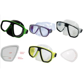 Saeko Dive Runner MASK with OPTIC lens option (หน้ากากดำนำ้สำหรับคนสายตาสั้น/ยาว)