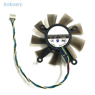 พัดลมระบายความร้อน Kok 75มม. Fd8015U12S Dc12V 0.5Amp 4Pin สําหรับ Gtx 560 Gtx550Ti Hd7850