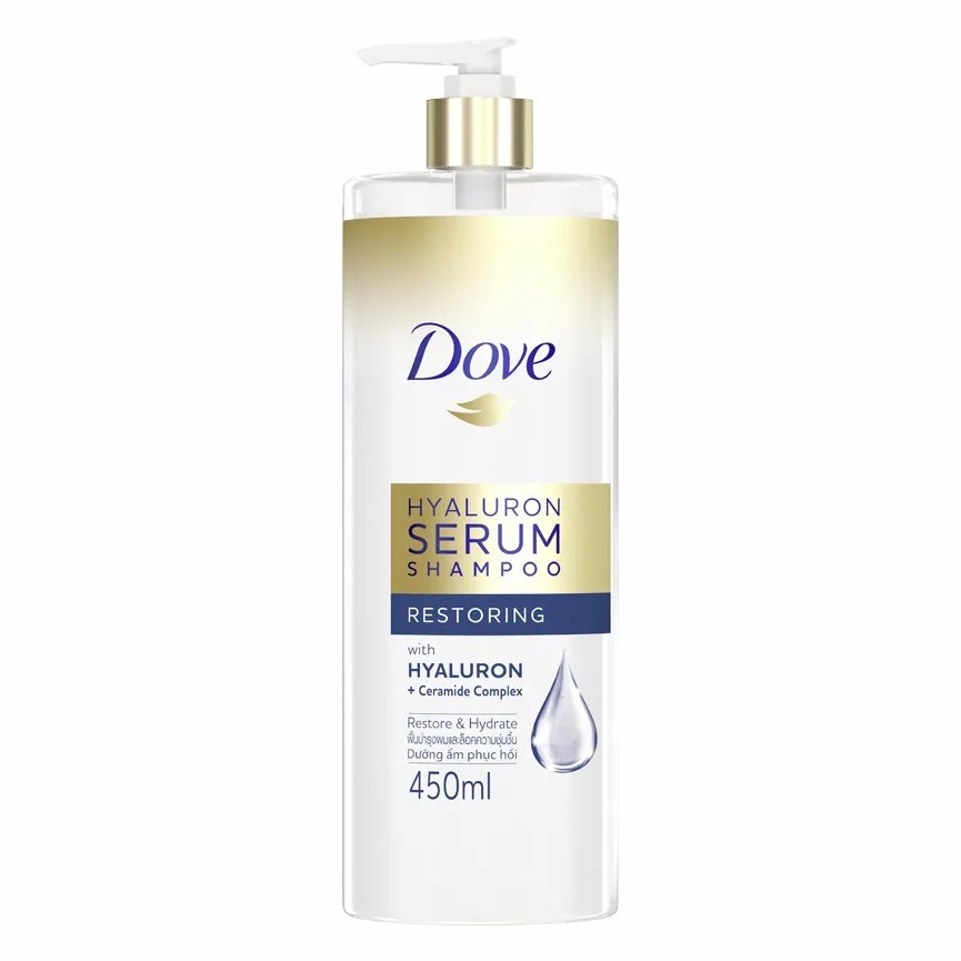 DOVE Hyaluron Serum Shampoo Restoring โดฟแชมพูเซรั่มรีสโตร์ริ่ง 450 มล.