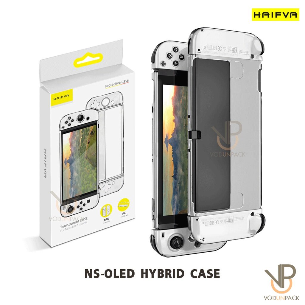 [HAIFVA] เคสใส OLED เสียบ Dock ได้ ไฮบริท Nintendo switch OLED ของแท้ Crystal Clear Case TPU Hard Case NS นินเทนโด้สวิช