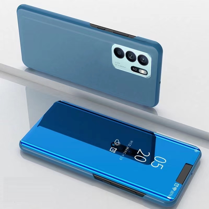 เคสเปิดปิดเงา Case Oppo Reno6 5G เคสกันกระแทกตั้งได้ ฝาเปิดปิดเงา SmartCase พร้อมส่งจากไทย
