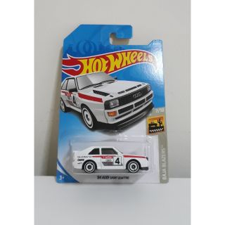 รถเหล็ก Hotwheels 84 AUDI SPORT QUATTRO สีขาว (ib011)