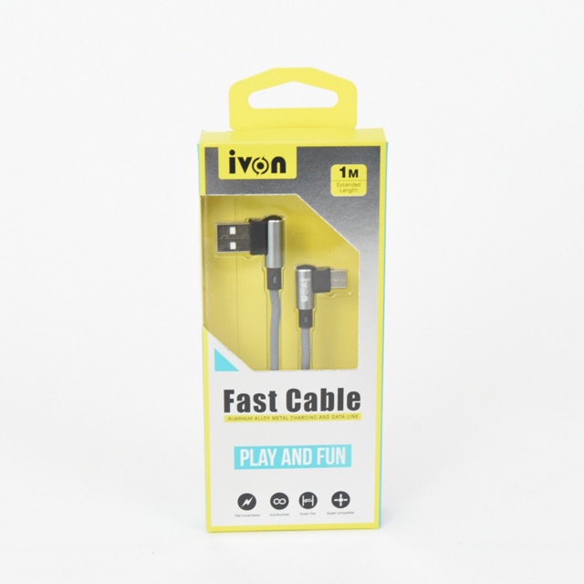 สายชาร์จ IVON TYPE-C รุ่น CA59 สายแบบ Fast Cable 2.4A สายยาว 1 เมตร