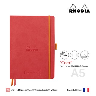 Rhodia Goalbook "Coral" Dotted A5 Softcover - สมุดโน๊ตโรเดียโกล์บุ้ค ปกอ่อน A5 ลายจุด