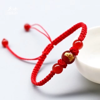 ขายส่งกำไลข้อมือ12นักษัตรหินแท้คาร์เนเลี่ยนสลักสิบสองนักษัตร12ราศี ข้อมือปีเกิด ด้ายแดงปีชง ปี2569
