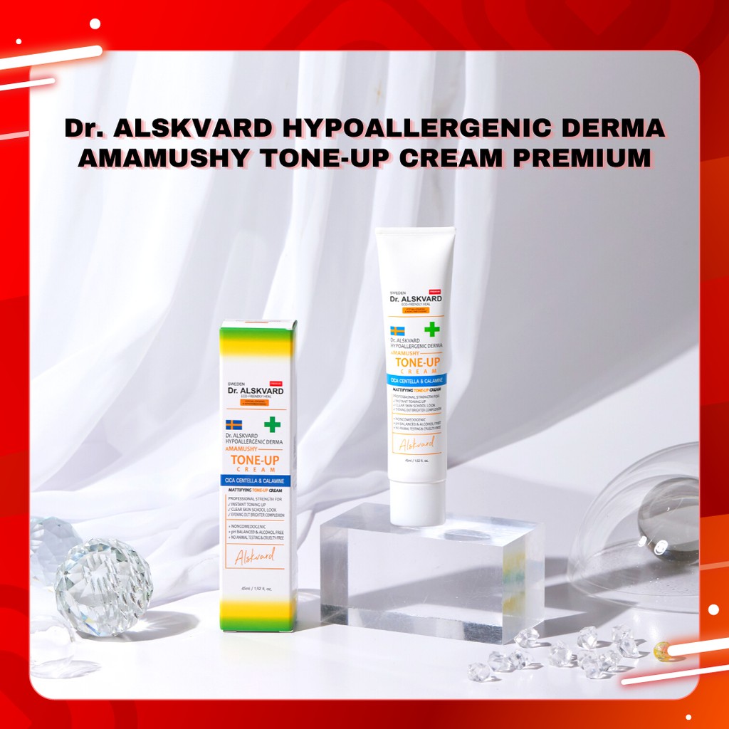 [พร้อมส่ง] Dr. ALSKVARD HYPOALLERGENIC DERMA AMAMUSHY TONE-UP CREAM  catch me korea เพิ่มความชุ่มชื้