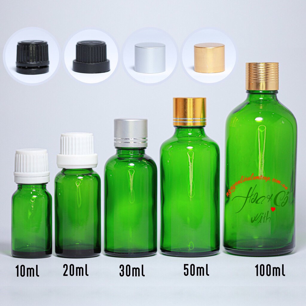 GREEN ESSENTIAL OIL BOTTLE (รุ่นหลาย)