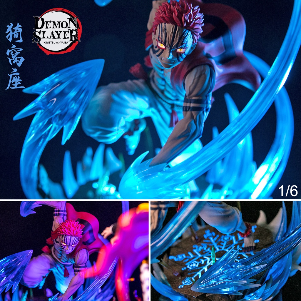 Jianke Studio Demon Slayer Kimetsu no Yaiba ดาบพิฆาตอสูร Akaza Upper Moon อาคาสะ พร้อมไฟ With LED Re